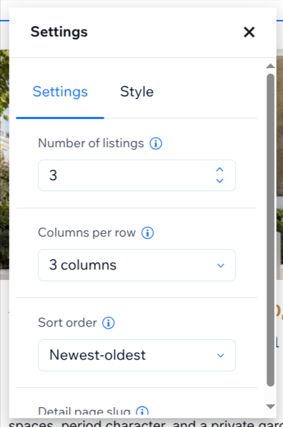 Featured Listings settings Featured Listings settings